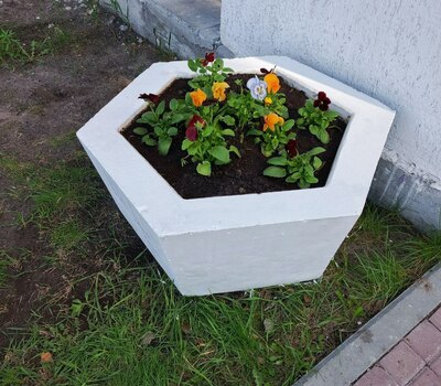 Высадка цветов в ЖК Кристалл